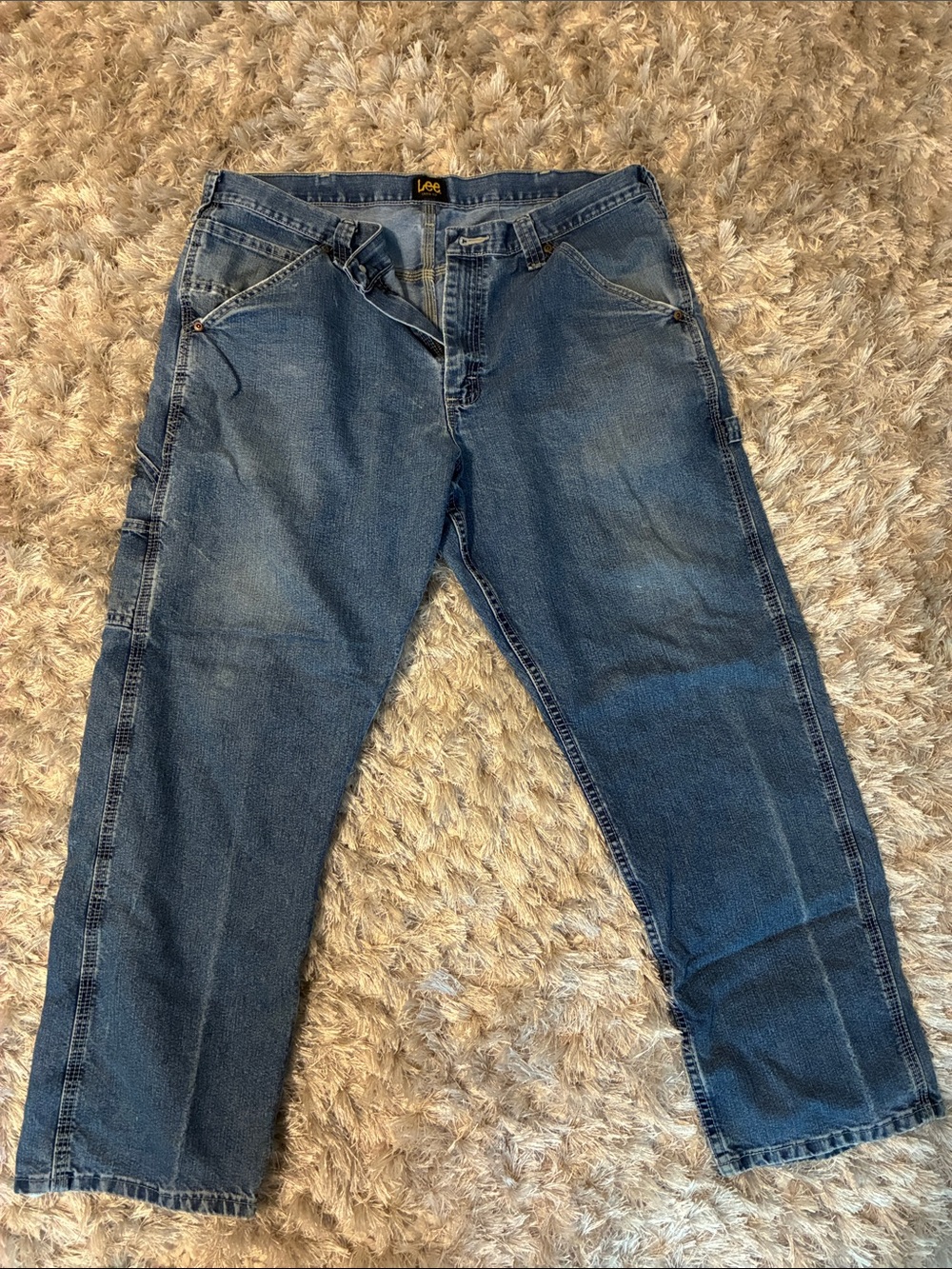 Lee Relaxed Fit Carpenter Jeans in Denim Blue